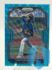 2021 Panini Prizm Teal Wave Prizm Triston McKenzie #25 Rookie RC
